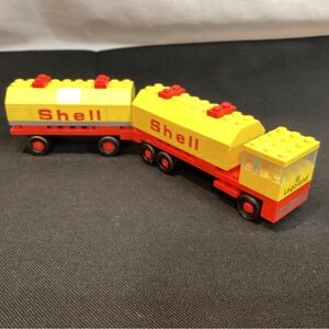 Lego Yellow and Red Shell Tanker Truck Set